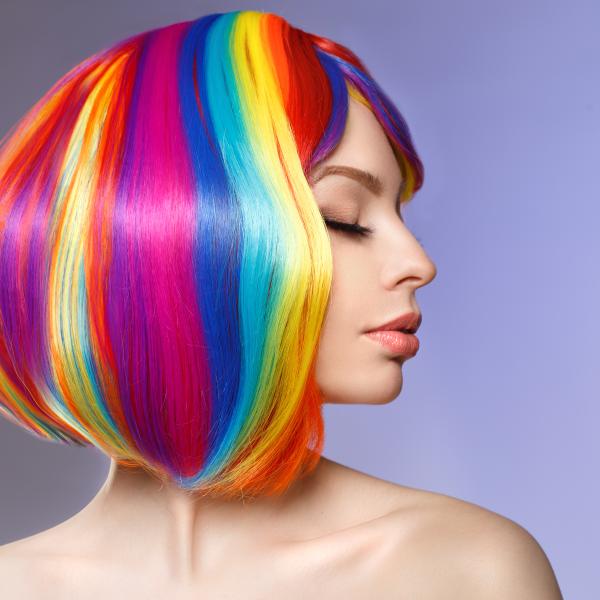 Colourful hair and colour matching in packaging
